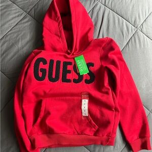 Guess Red and Black Hooded Sweatshirt